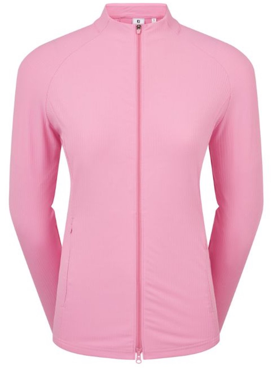 Footjoy Full Zipp Rib Midlayer Dames Pink