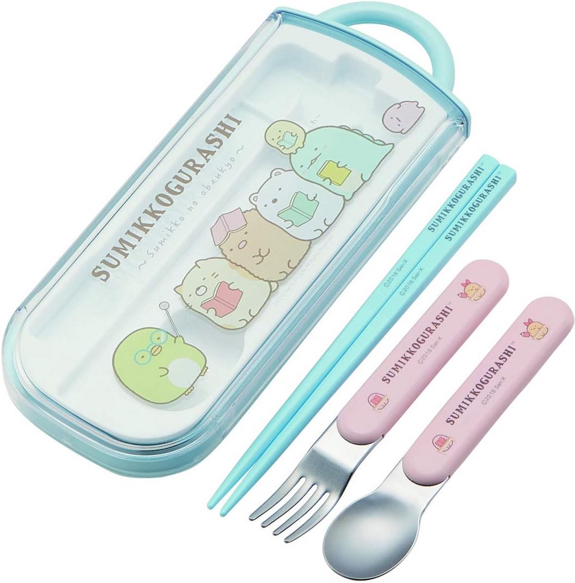 Chopsticks, Spoon and Fork Set in Box voor Bento Picnic Lunch