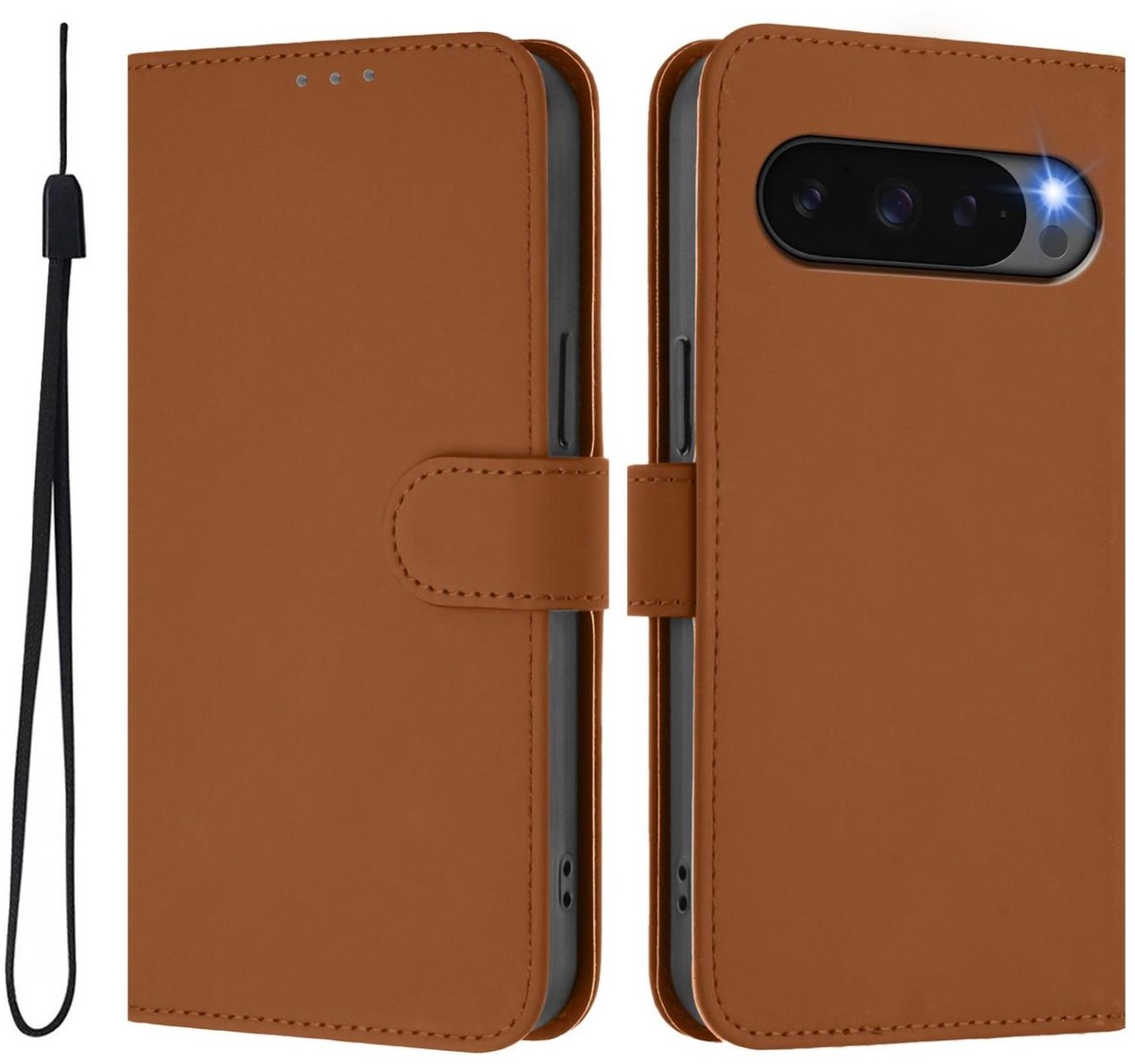 Mobigear Telefoonhoesje geschikt voor Google Pixel 10 Pro XL Hoesje | Mobigear Urban Wallet Bookcase Portemonnee | Pasjeshouder voor 3 Pasjes | Telefoonhoesje voor Pinpas / OV Kaart / Rijbewijs - Bruin