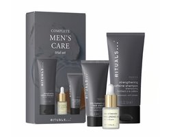 Rituals - Skincare Set voor Mannen - Hydraterende Gezichtscrème 20 ml + Natural Booster Serum 6.5 ml + Shampoo 50 ml - Giftset Man - Geschenkset - Cadeaudoos - Cadeauset - Cadeaus Heren - Dagcrème - Creme - Gezichtsverzorging - Homme Producten