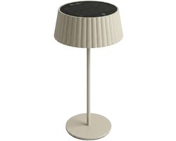 ZOLUNA Jyp Solar Tafellamp - Sand - 25cm - USB Oplaadbaar - Dimbaar - Buitenlamp Zonne-energie