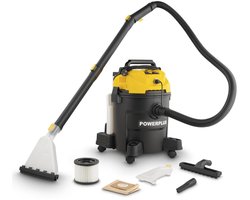 Powerplus elektrische stofzuiger en tapijtreiniger nat-droog POWX3265 - 1600W - 20l tank
