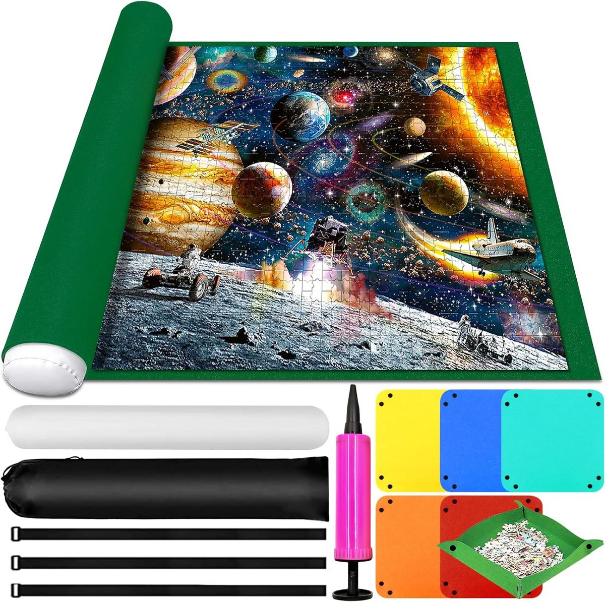 Puzzelmat voor 3000stukjes - Puzzelmap met Accessoires - Puzzelbord - Puzzelmatten - Puzzelmat Volwassen en Kinderen - Geschikt voor legpuzzel 2000 & 1500 & 1000 Stuks - Opbergen