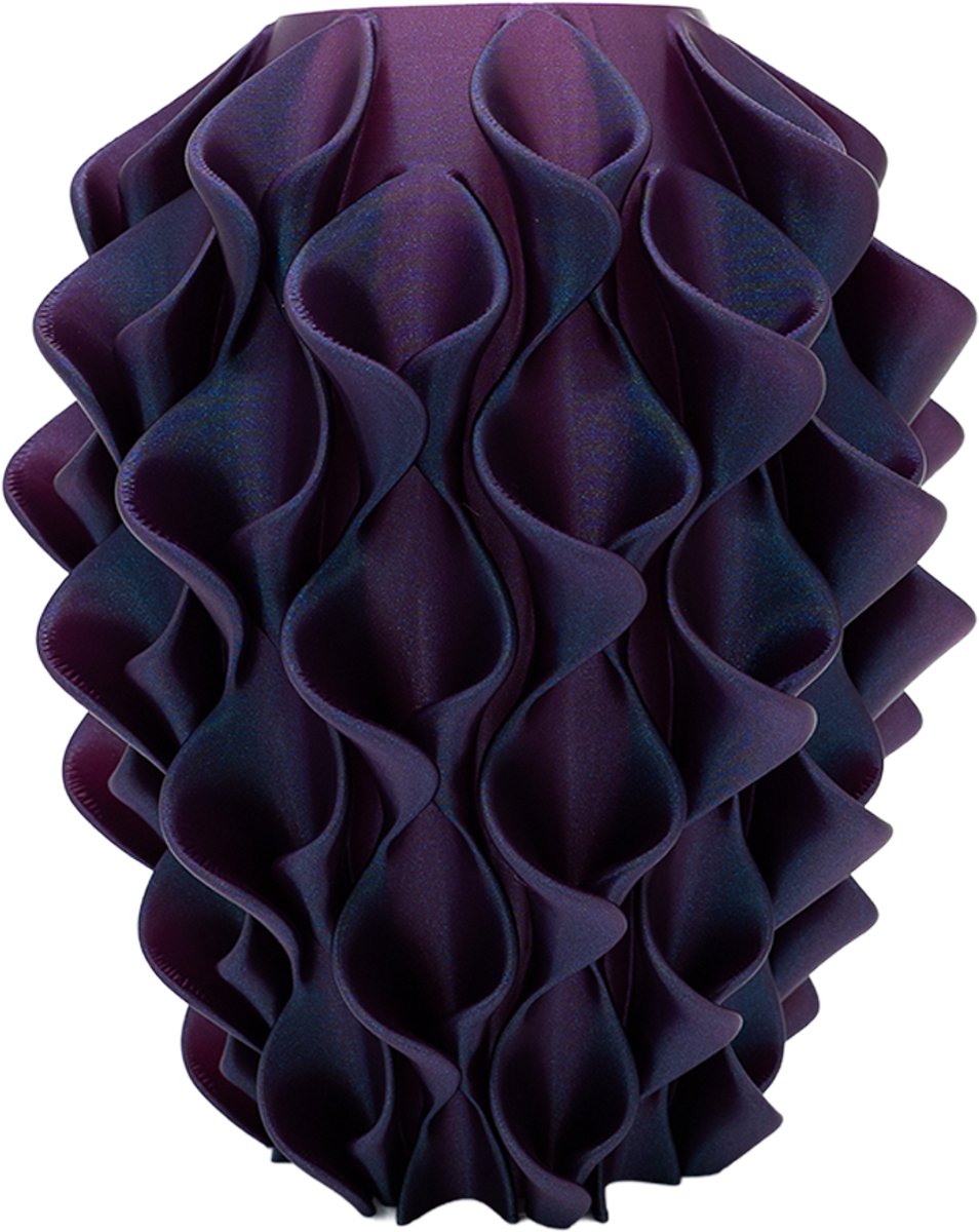 Lovora Bluma moderne vaas - Decoratieve vaas - Paars Galaxy - 3d geprinte vaas – geschikt voor droogbloemen - 30CM