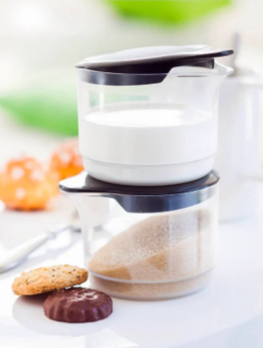 Tupperware Suiker/melk kannetje 2x