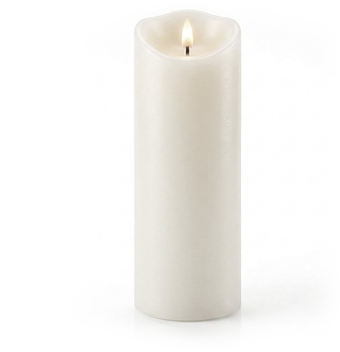Led kaars - 30 cm - flikkerende vlam - wit