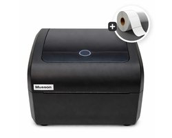 Musson 423B Professionele Labelprinter – 203 DPI Direct Thermal – 4.25” / 108 mm Printbreedte – 6 IPS Printsnelheid – USB/LAN/Serial – TSPL/ZPL/EPL/DPL Emulatie – Windows/Mac/Linux/Android/iOS Ondersteuning