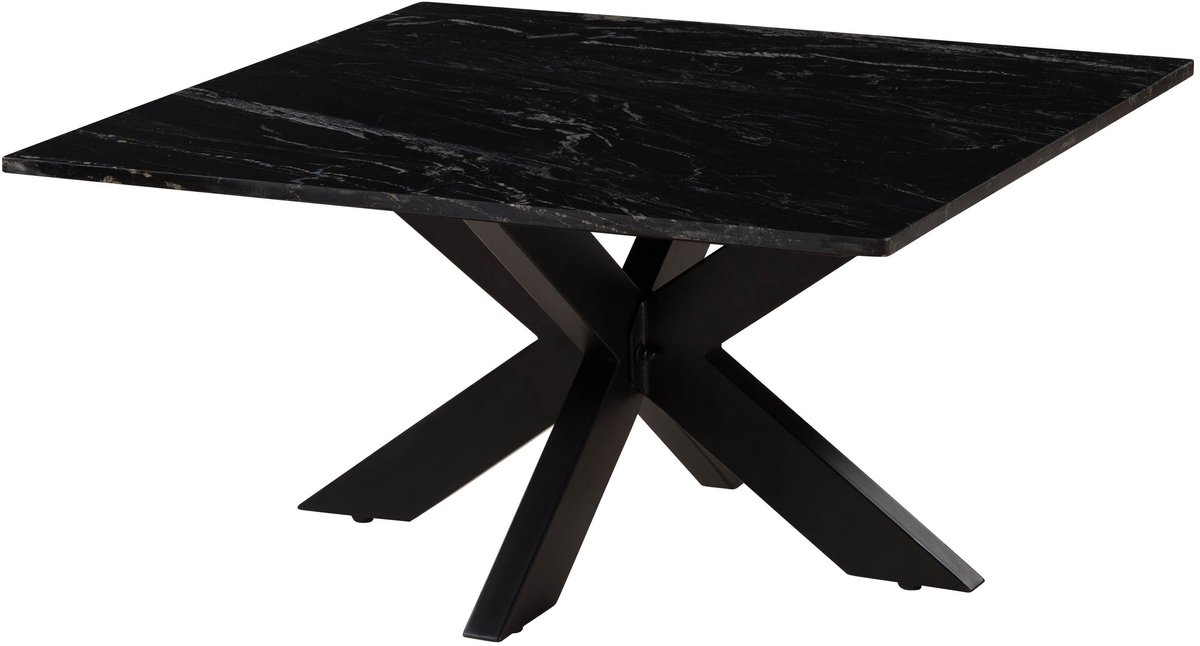 MASSIVMOEBEL24 .DE BARCELONA #416 salontafel zwart marmer 90x90 cm