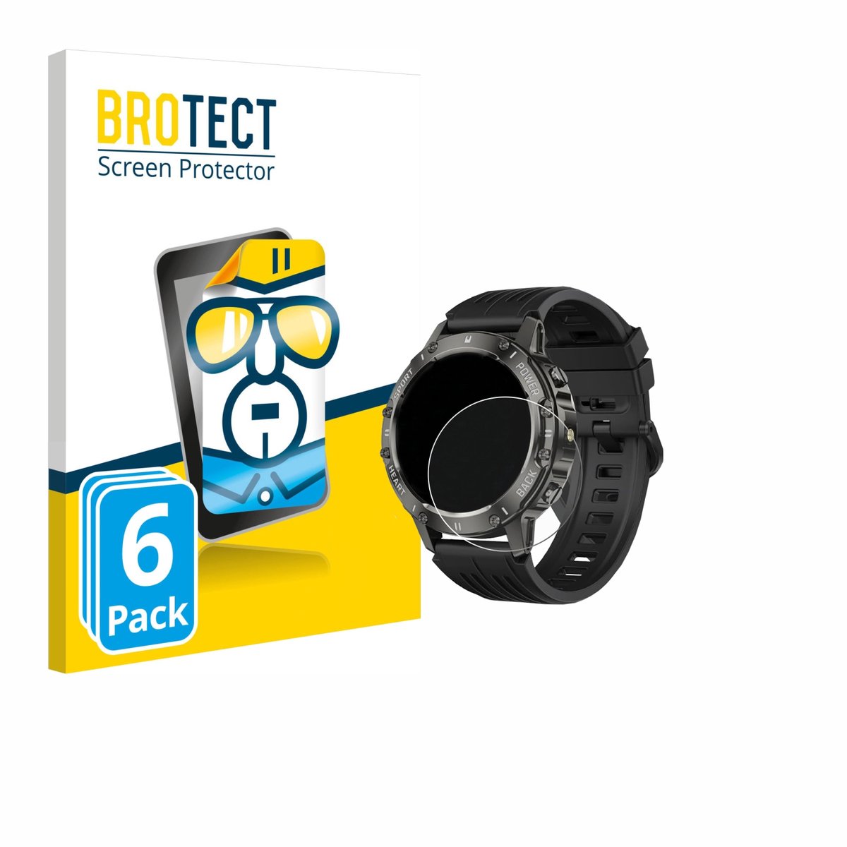 BROTECT - Screenprotector voor TIMU S81 1.39" - Folie Beschermfolie transparant 6 Stuks