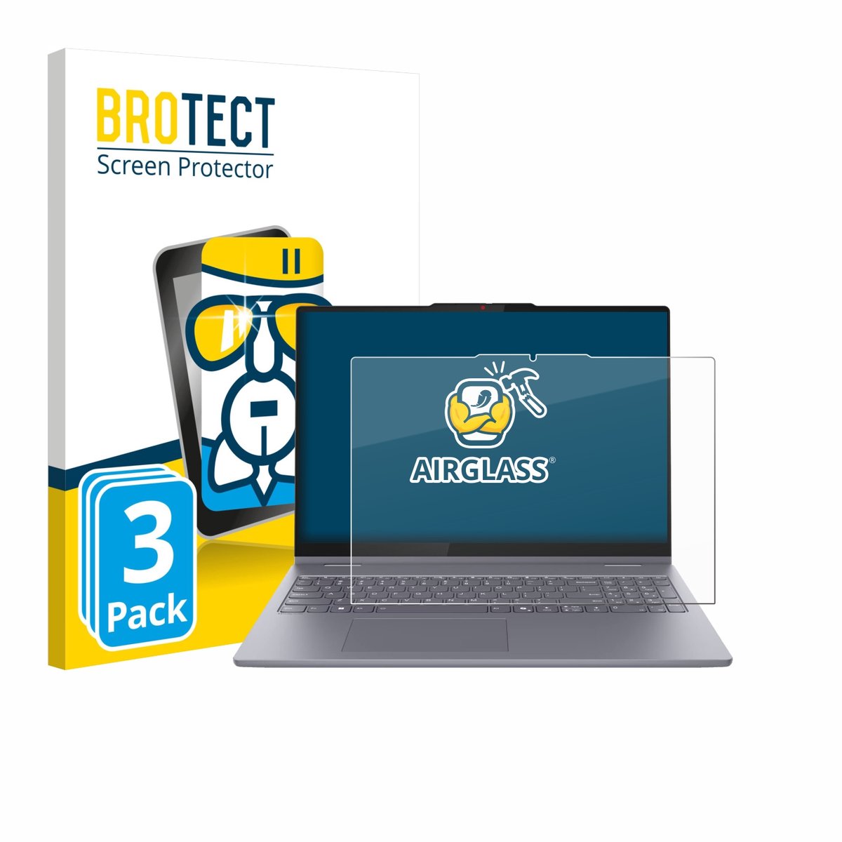 Screenprotector 3 Stuks voor Lenovo IdeaPad 5 2-in-1 14AKP10 Beschermglas transparant