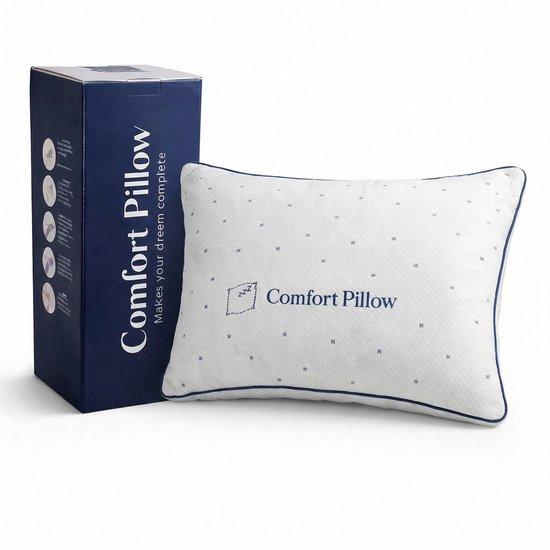 Comfort Pillow Premium Ergonomisch Hoofdkussen – 100% Talalay Natuurlatex – Verstelbare hoogte – Warme & Koele Kant – Optimale Nekondersteuning – Ademend & Antiallergisch – Voor Rug-, Zij- en Buikslapers – Duurzaam gemaakt in Nederland & België