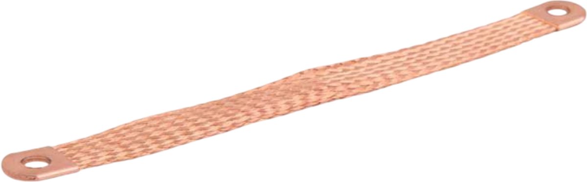 Massaband doorsnede: 10mm2 lengte: 250mm 10 stuks aardingsband accumassaband massakabel motor-massabanden koperen band Earth vlechten met gekrompte contacthulzen