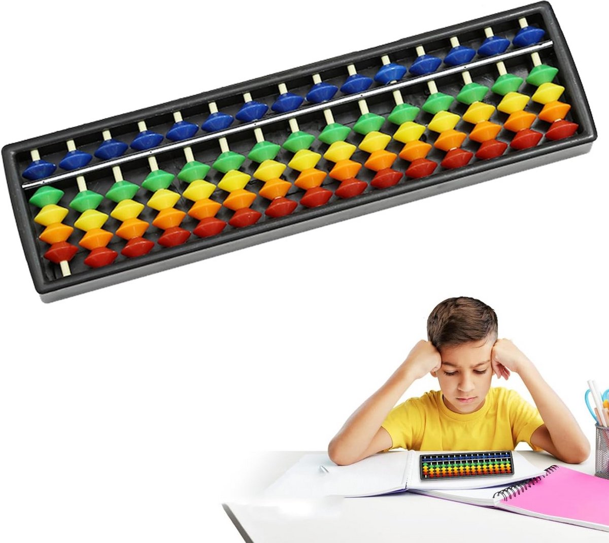 Klassiek Telraam voor Kinderen en Volwassenen - Houten Rekenmachine voor Wiskunde Leren