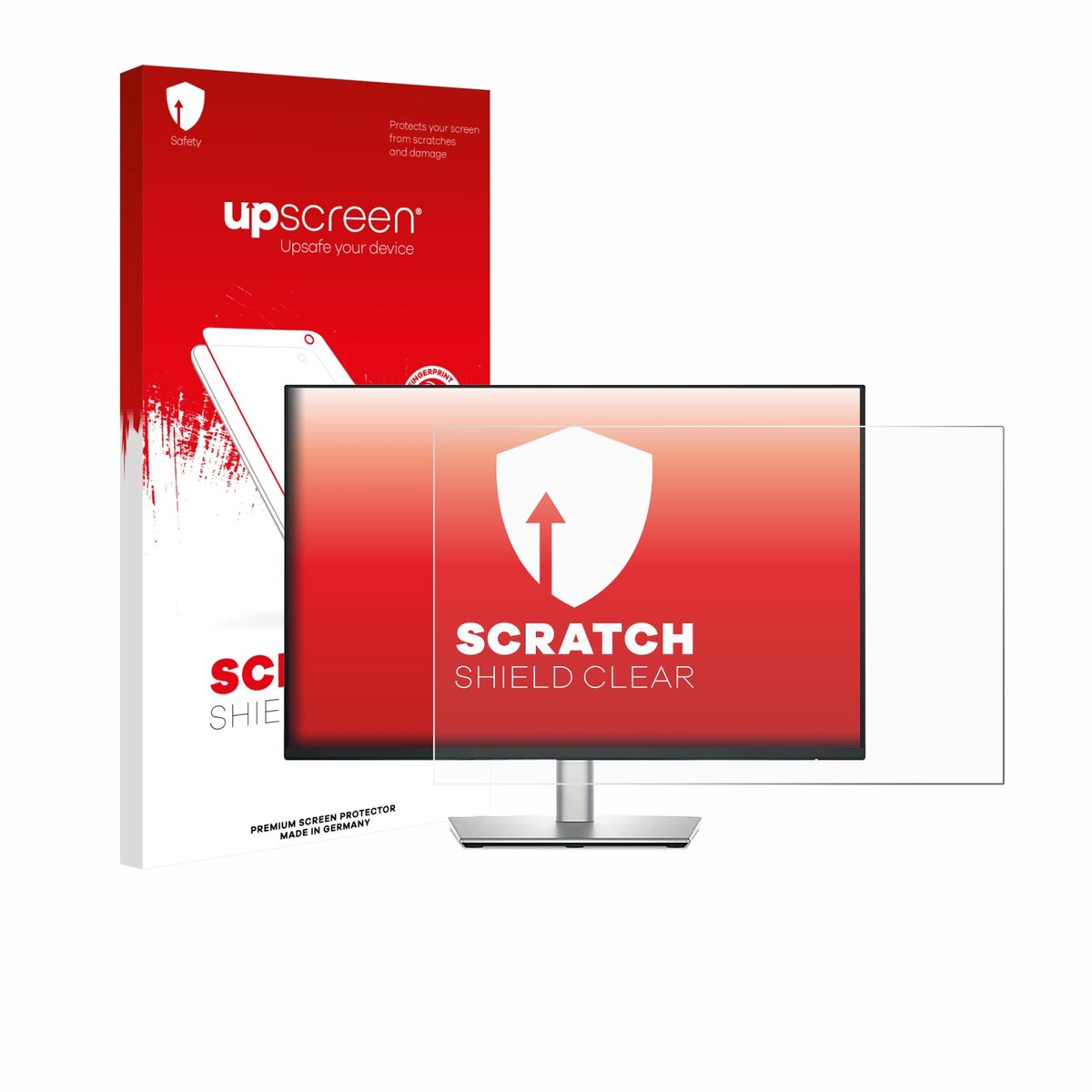 upscreen - Screenprotector voor Dell P2425E - Folie Beschermfolie transparant