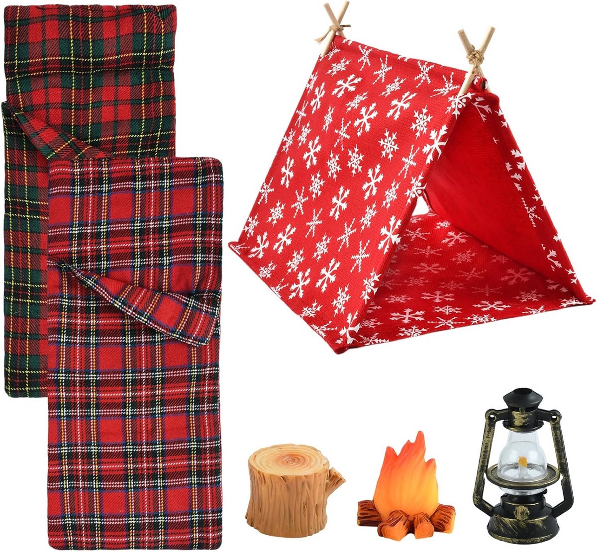 6-delige Miniatuur Kerst Elf Accessoires Set voor Poppenhuis en Scènes