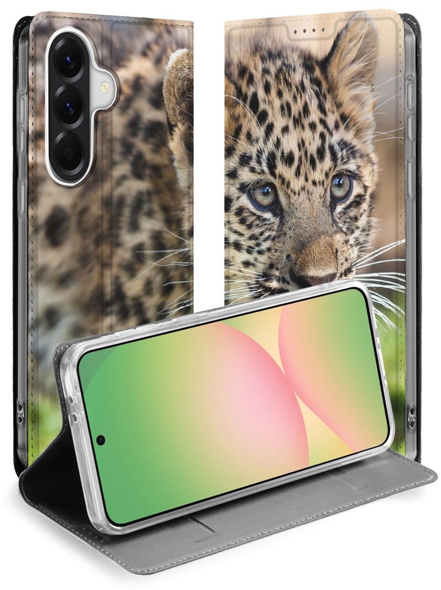 Samsung Galaxy A57 Smart Cover Hoesje Baby Luipaard