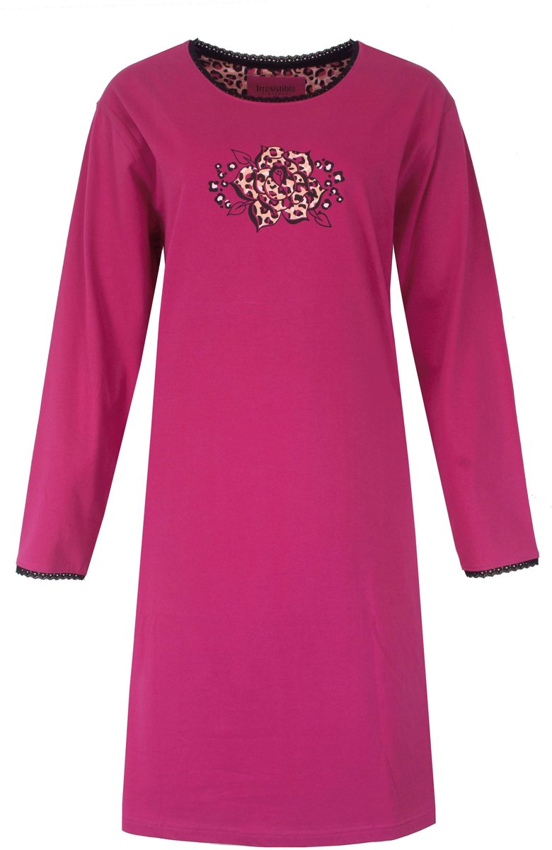 Irresistible Dames Nachthemd - Lange Mouwen - Roze