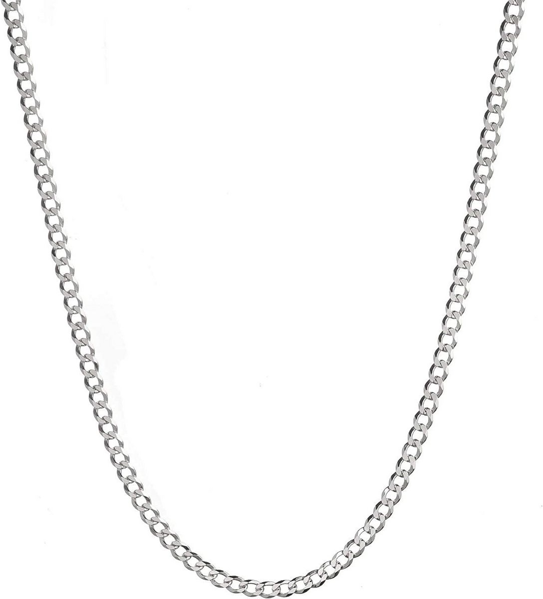 925 Sterling Zilveren Cubaanse Schakelketting 3mm Dames Heren