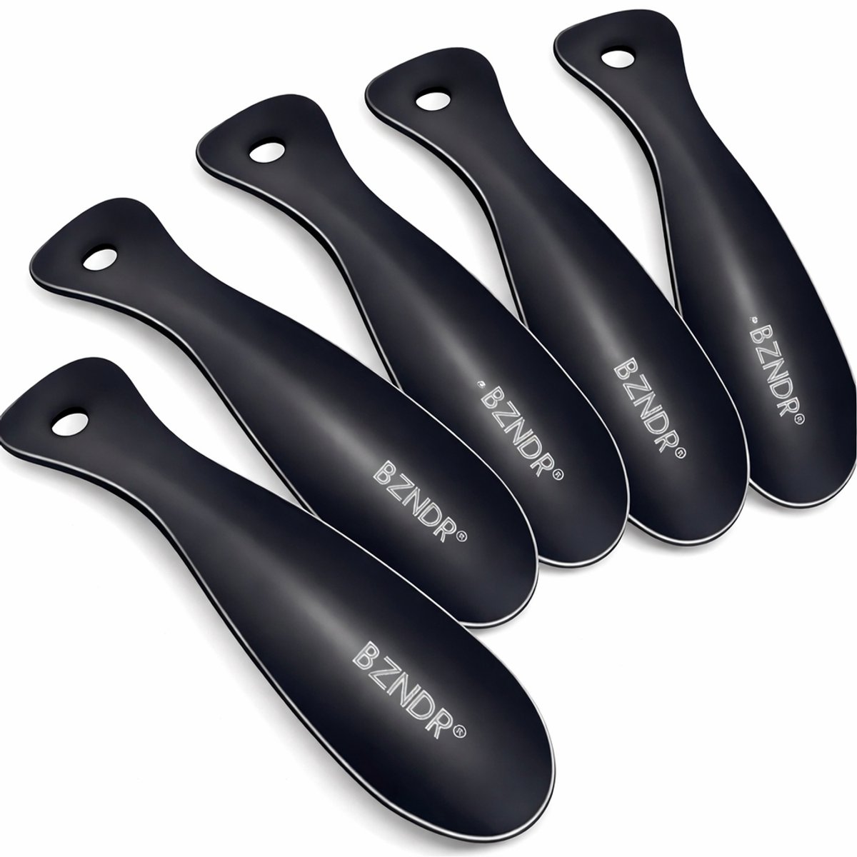 BZNDR® Schoenlepel - 5 stuks - 19cm Lang - Zwart - Premium Kwaliteit - schoentrekker