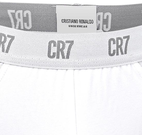 Cristiano Ronaldo 7 Slip Cotton Stretch Lot de 3 Main Basic Homme White - Taille XXL