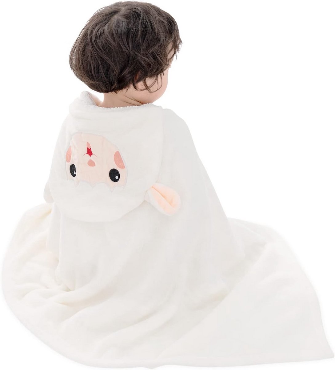 Extra Grote Babybadhanddoek met Capuchon Ultra Zacht Absorberend Katoen voor Peuters