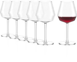Stölzle Lausitz Celestia Burgundy Wijnglazen Set van 6 – 61,5 cl – Luxe Bourgogneglazen – Loodvrij Kristalglas – Vaatwasmachinebestendig