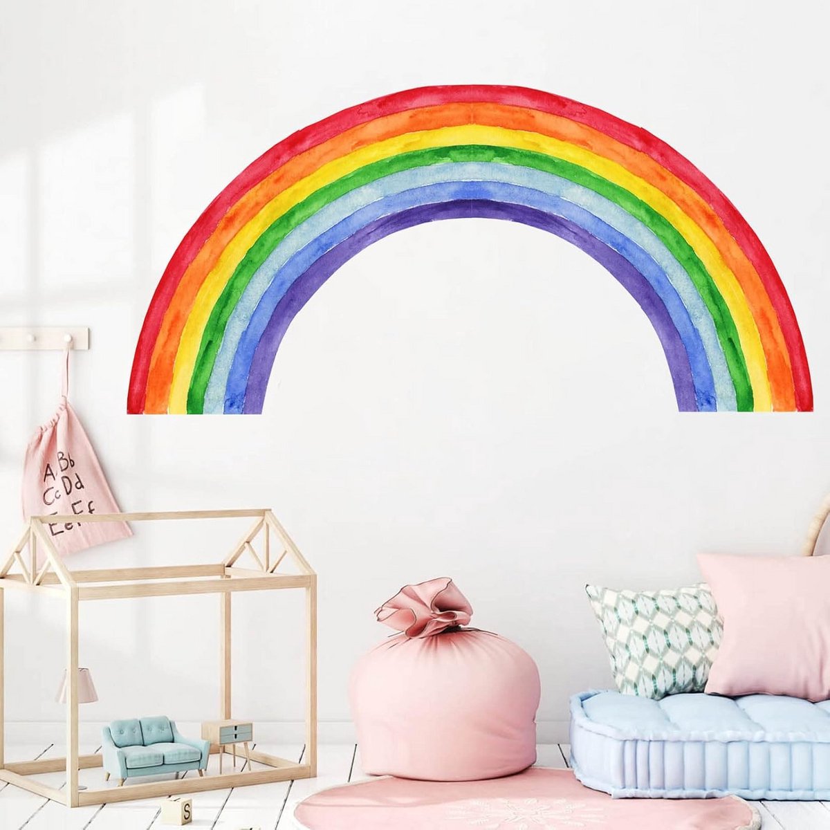 Regenboog muursticker voor kinderkamer - decoratie voor muur, raam en koelkast