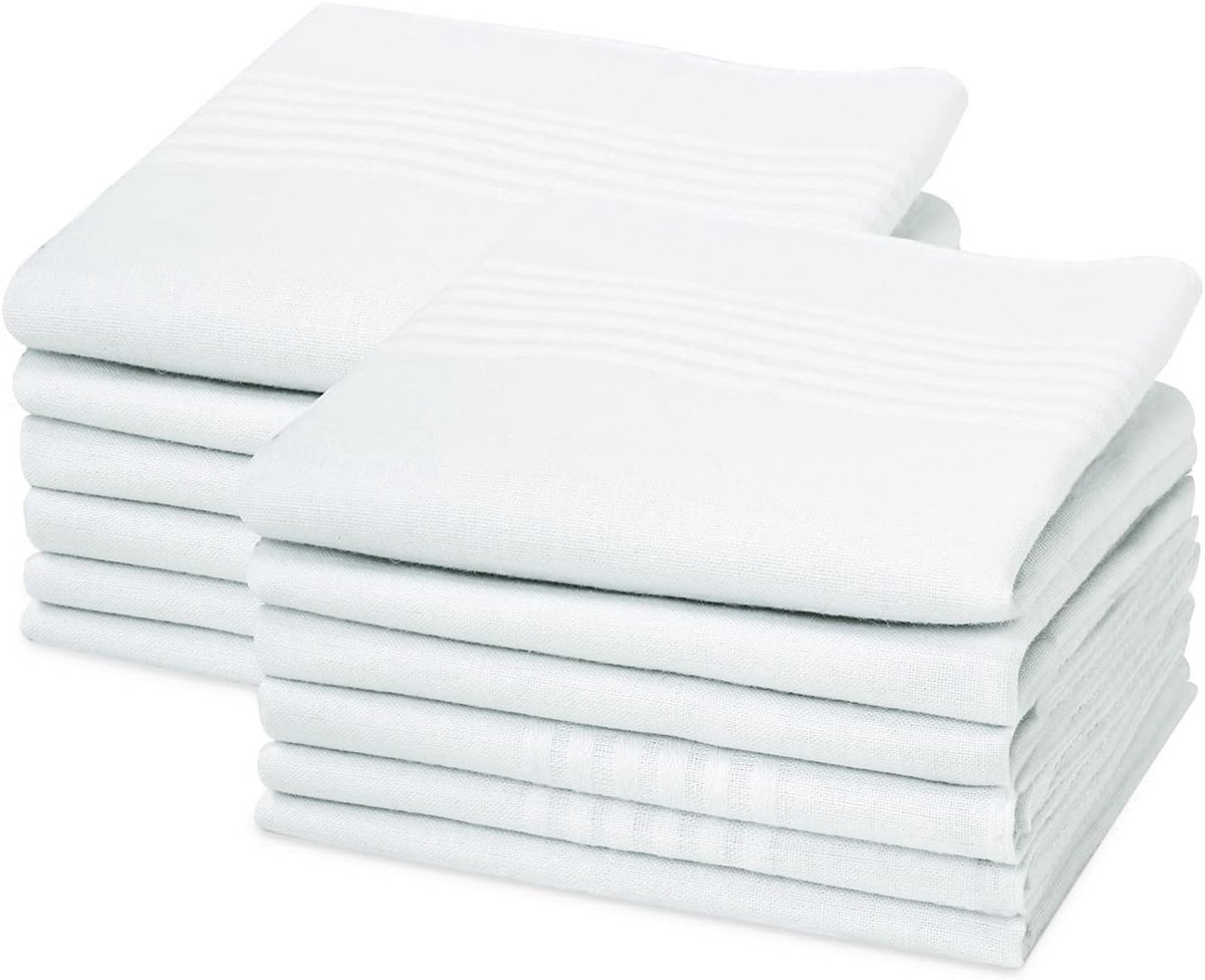 Zakdoek heren 100% Katoen Zakdoek Pak | 6/12 Stuks Effenen Satijn Zakvierkanten voor Formele Gelegenheden en Dagelijks Dragen