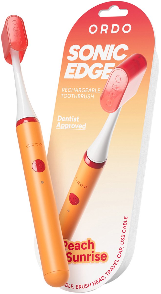 Ordo Sonic Edge - Electrische Tandenborstel - Oplaadbaar - Peach Sunrise