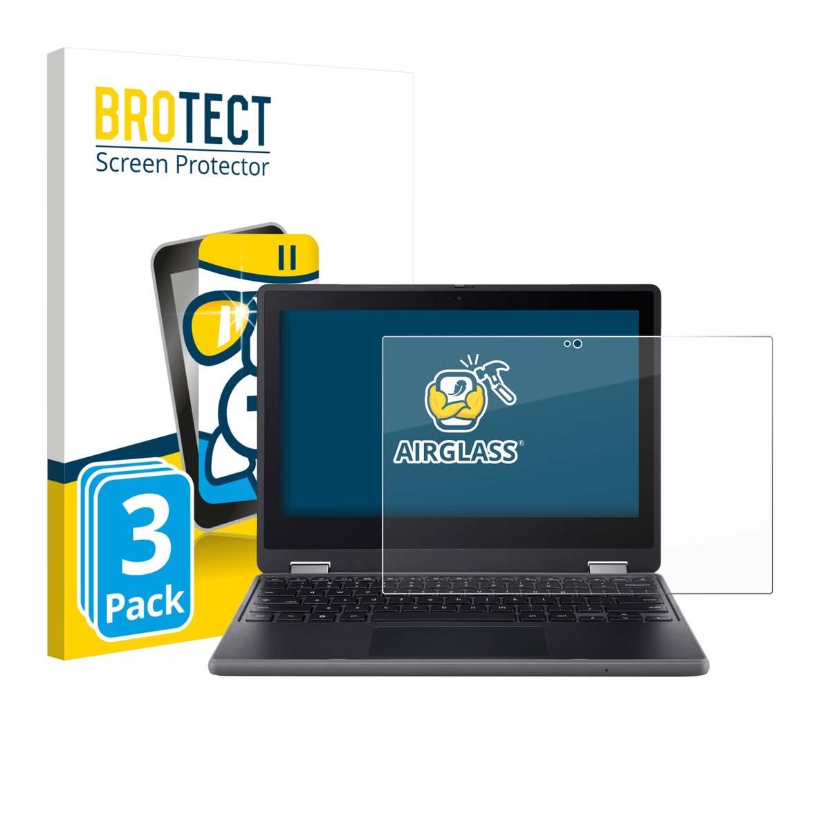 Screenprotector 3 Stuks voor Acer Chromebook Spin 511 R757TN Beschermglas transparant