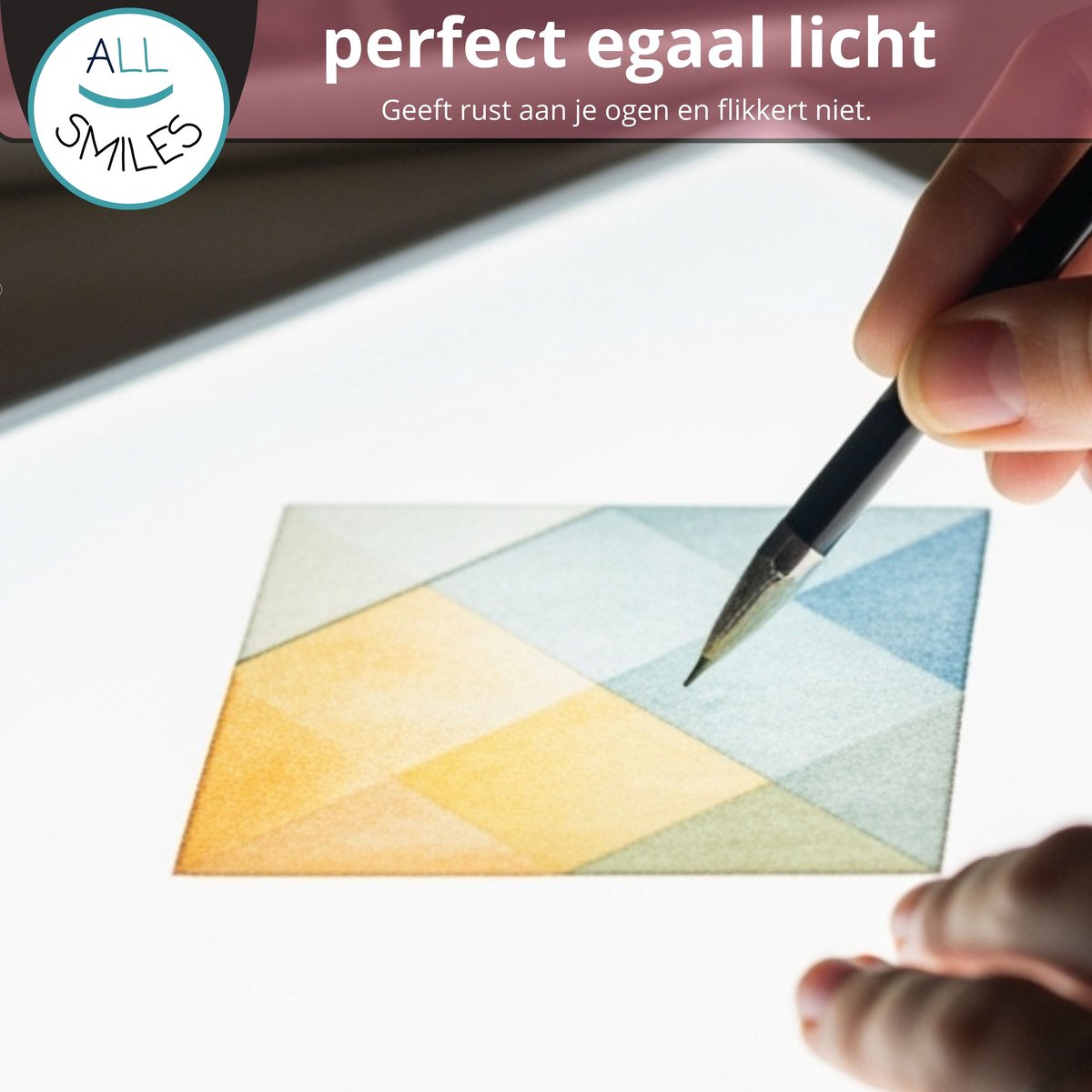 A2 Lightpad Lichtbak Diamond Painting Volwassenen | Oplaadbaar Magnetisch | All Smiles Premium Tekenbord XXXL | 2026 MODEL | Tekenen Schetsen Hobby — afbeelding 4