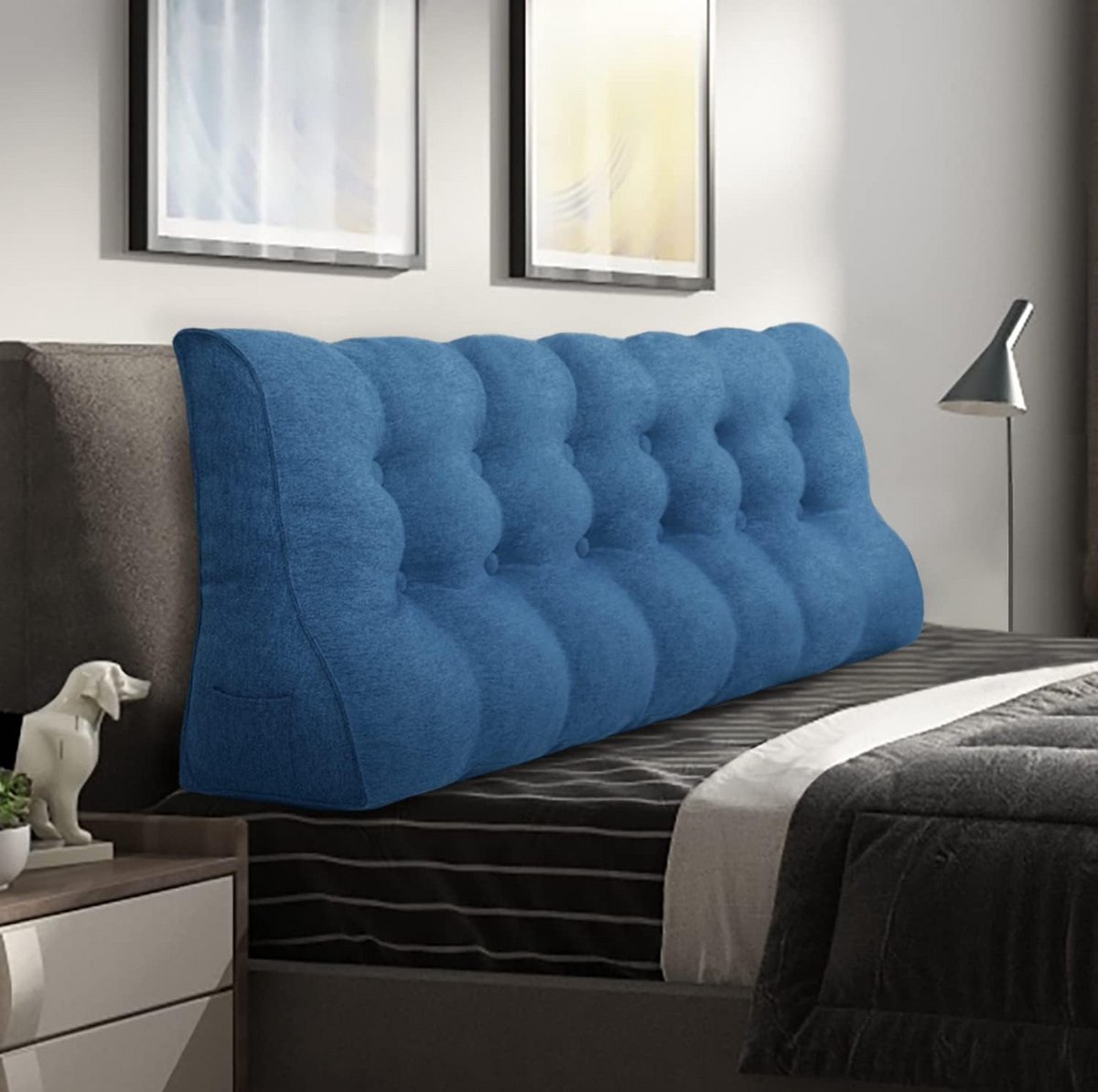 Groot Driehoekig Rugleuningkussen voor Bed en Bank - Comfortabel Leeskussen