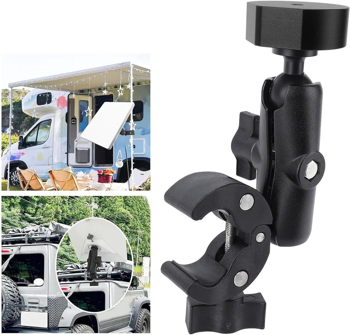 Verstelbare Pole Clamp Mount voor Satelliet Mini Dish - Auto, RV, Jacht, Vangrails