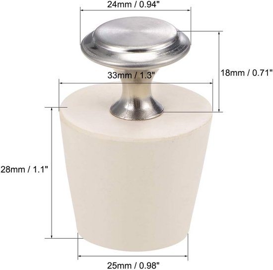 Rubberen Overwinteringsstop voor Pijpopening 25mm-33mm — afbeelding 2