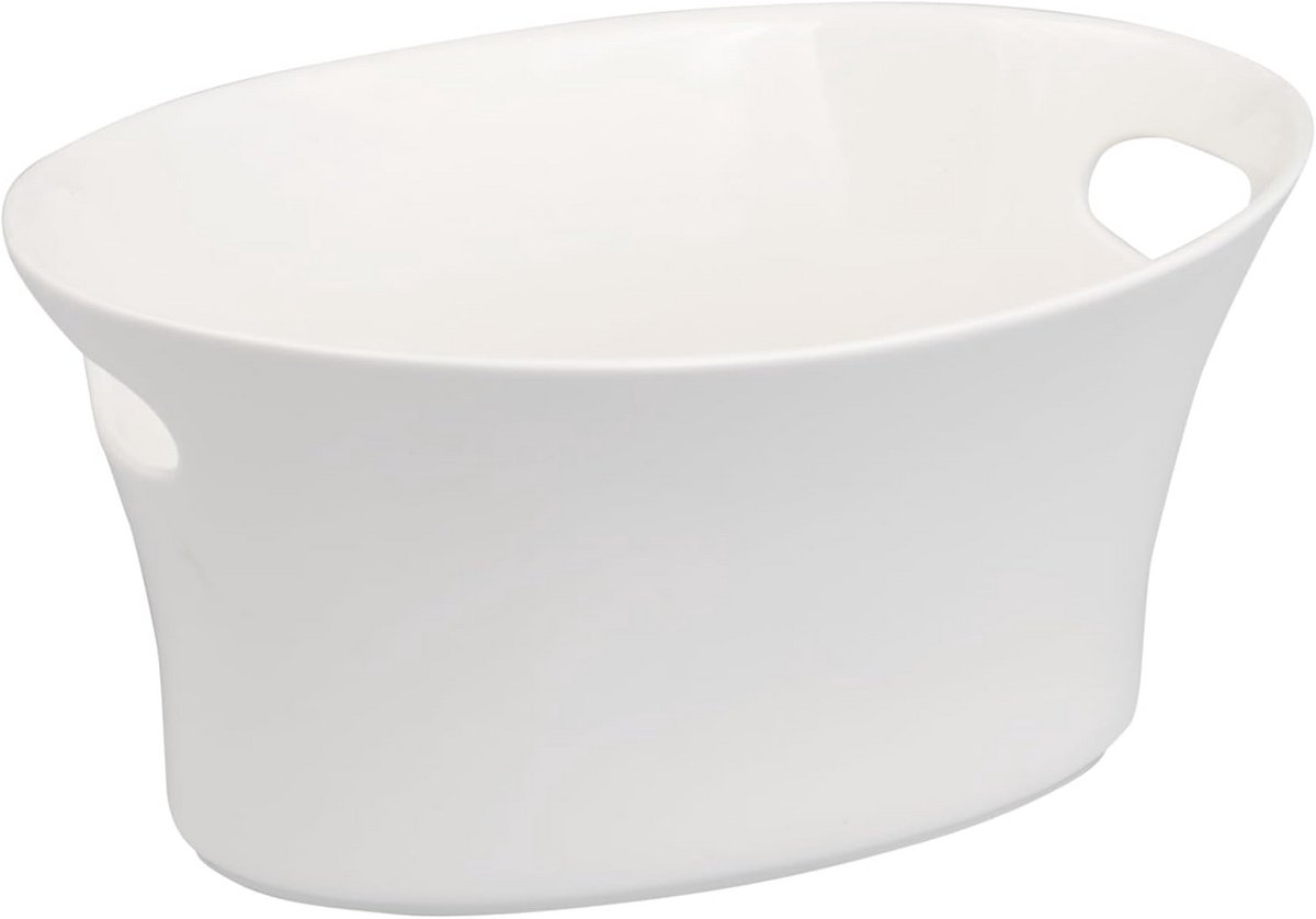 Ovale Saladekom Porselein met Handvatten 30 cm Wit
