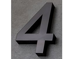 Huisnummer 16 in zwart 20cm
