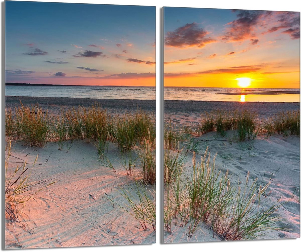 Set van 2 Universele Glazen Kookplaat Afdekplaten 30x52 cm - Hittebestendige Snij- en Spatschermen