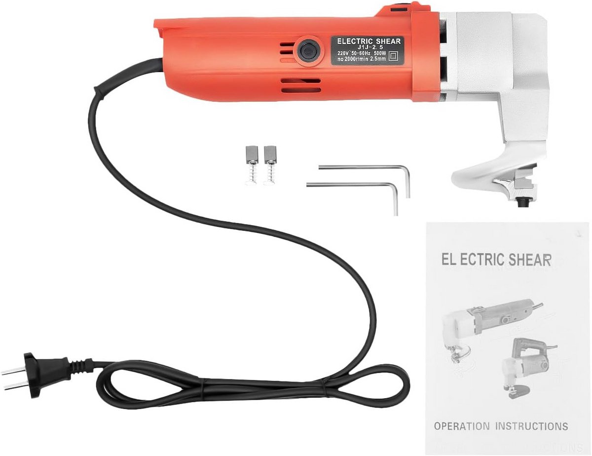 Elektrische Nibbler Metaalschaar 500W - Krachtige Plaatsnijder voor Metaal en Hout tot 2,5 mm