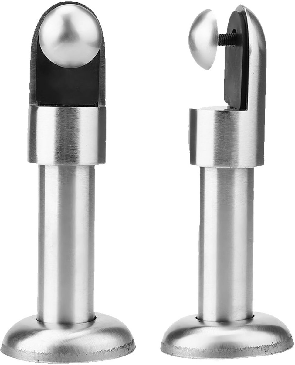 Verstelbare Toiletcabine Voeten RVS (2 Sets) - Steunpoten voor Toilettischewanden