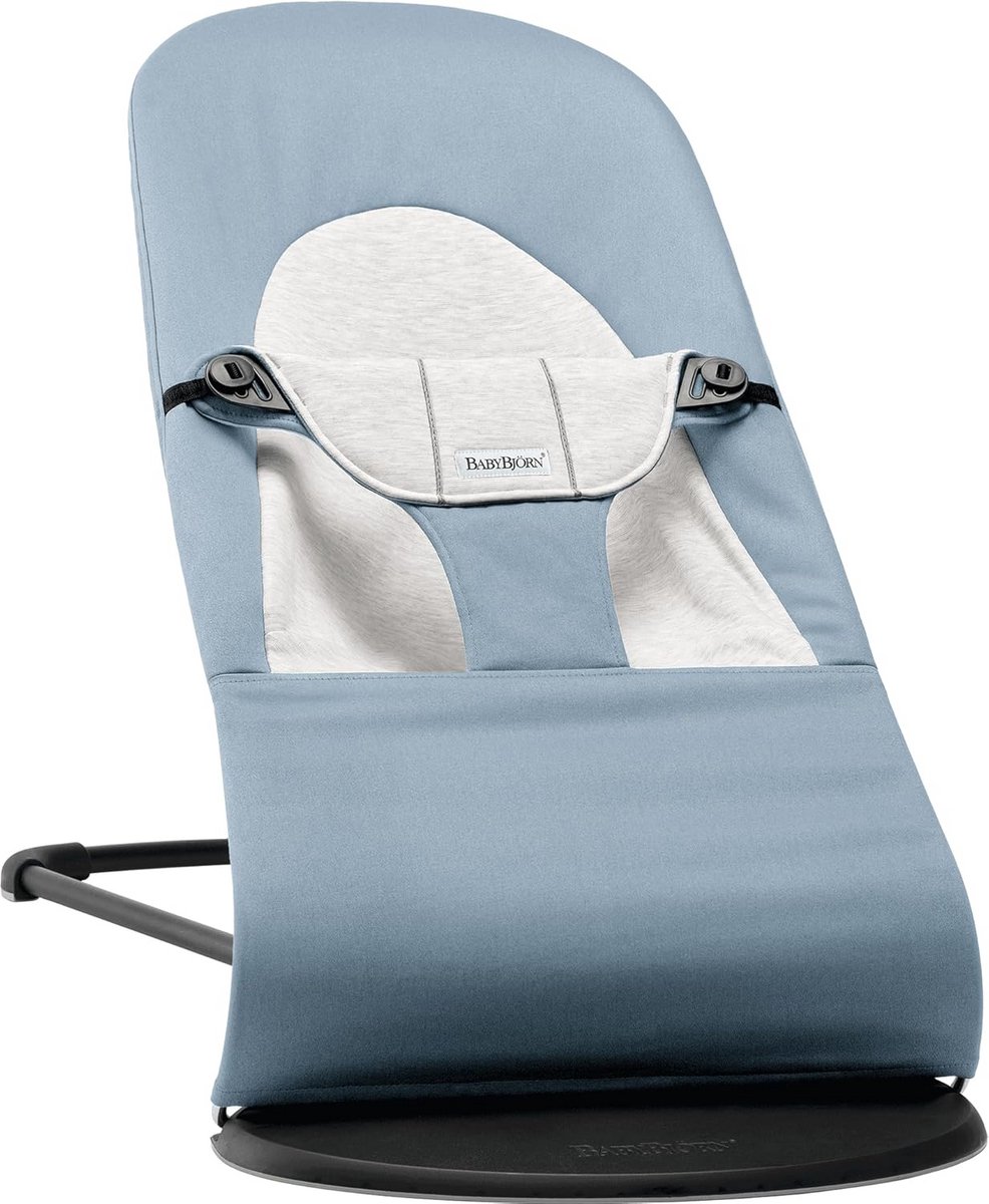 geweven/jersey ligstoel wipstoel blauw/grijs voor baby's