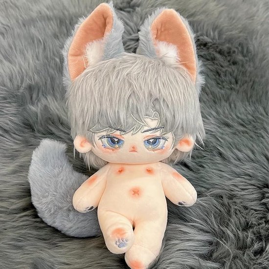 Pluche Konijnenknuffel met Oren en Staart - 20 cm Draagbare Kleding (Met Skelet) van Merkloos — afbeelding 4