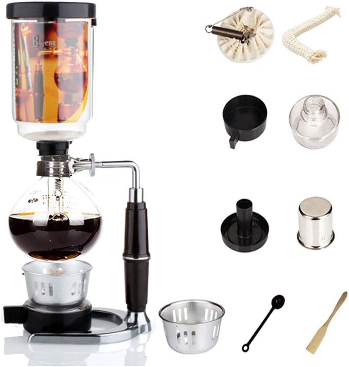 Vacuüm Koffiezetapparaat Sifon Methode voor 1-3 Koppen