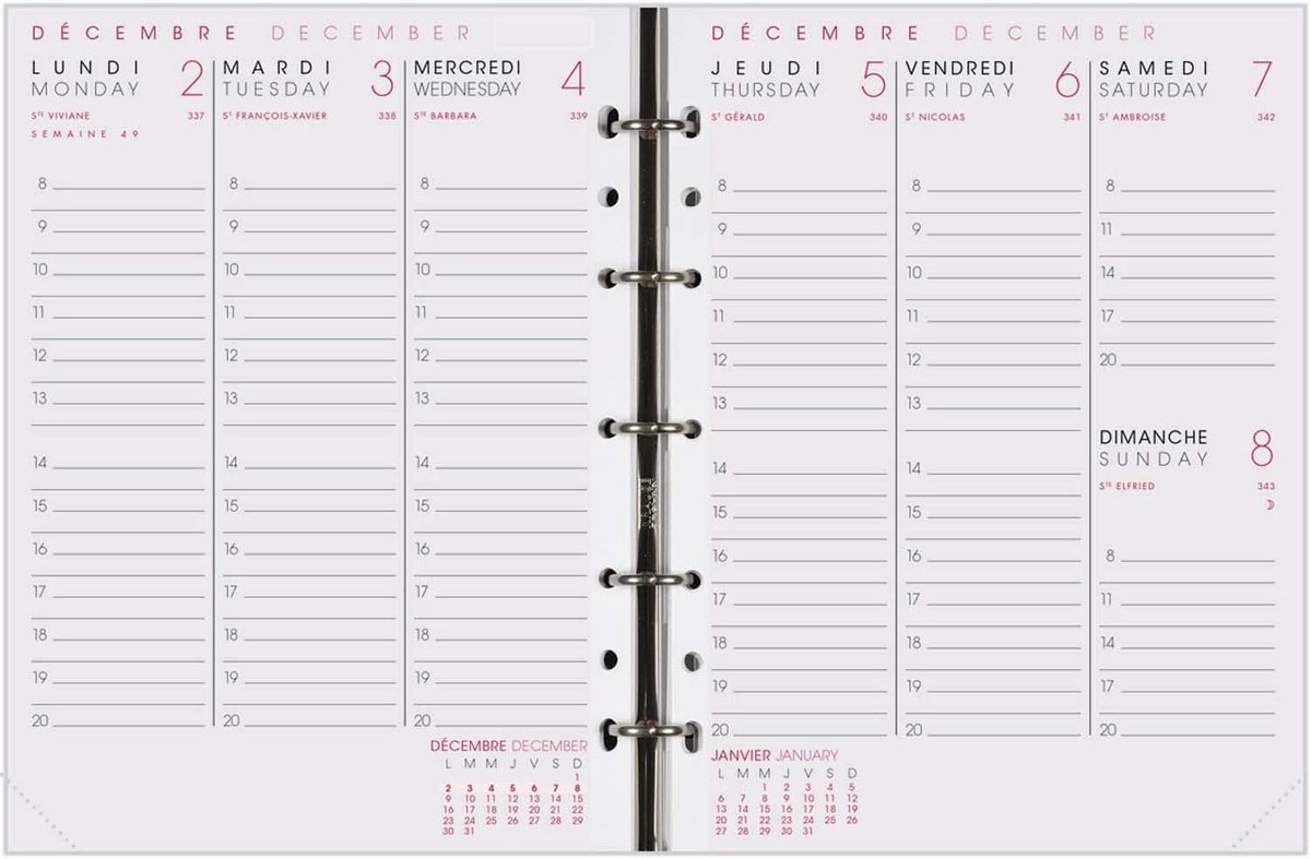 Moderne Jaaragenda 2026 (Januari t/m December) - Formaat 15x20 cm - Tweetalig