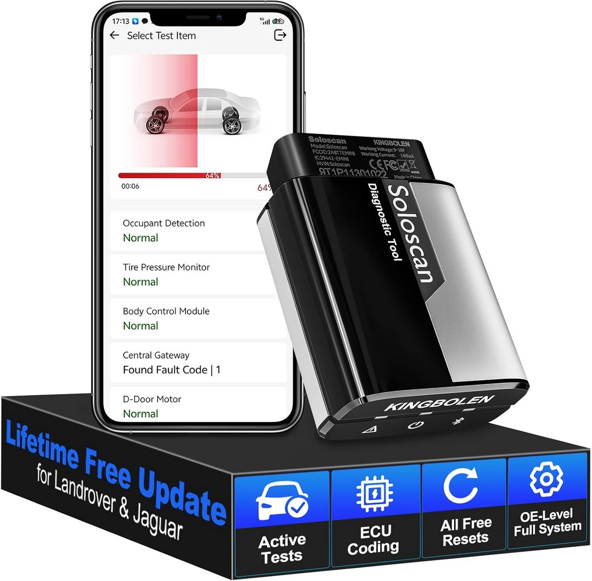 Professionele OBD2 Diagnose Apparaat voor Land Rover en Jaguar met ECU Coding