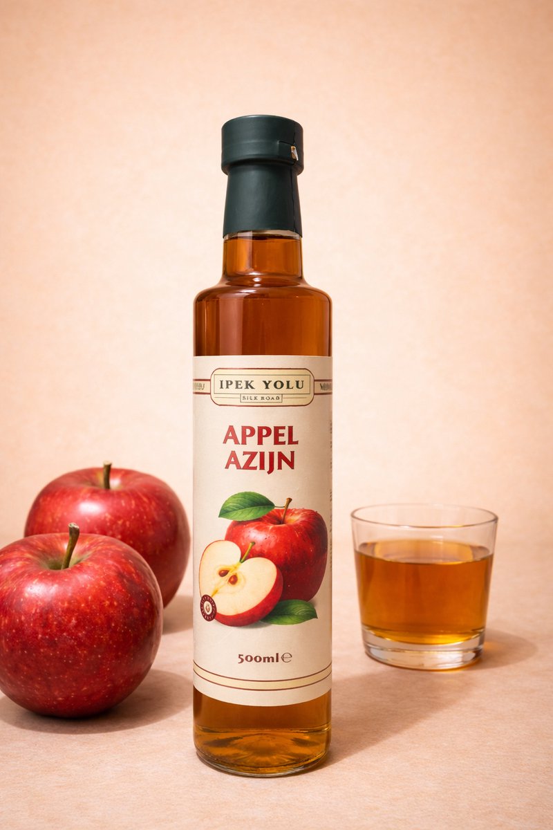 Ipekyolu - Appel Azijn - 500ml - 100% Natuurlijk - Zonder Toevoegingen - Elma Sirkesi - Sirke
