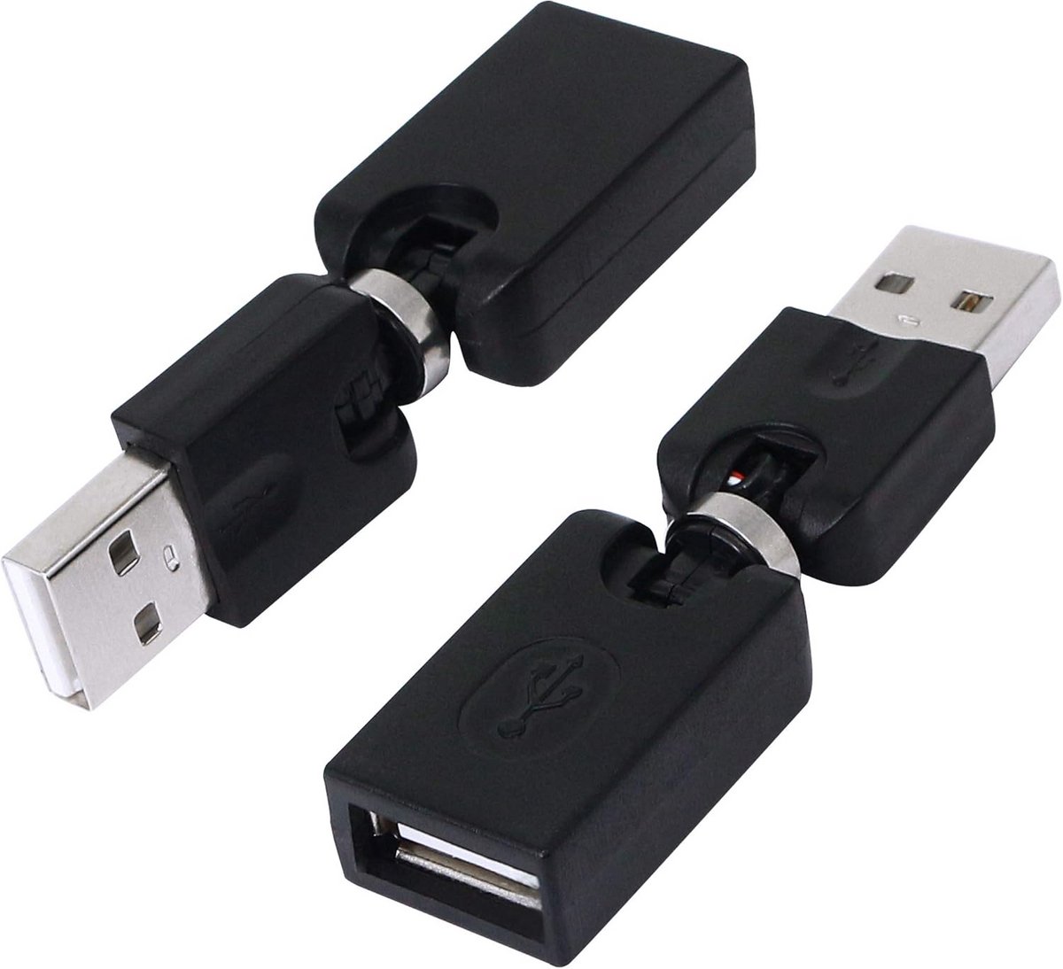 Verstelbare USB 2.0 Type A Adapter 360 Graden Draaibaar (2 Stuks)