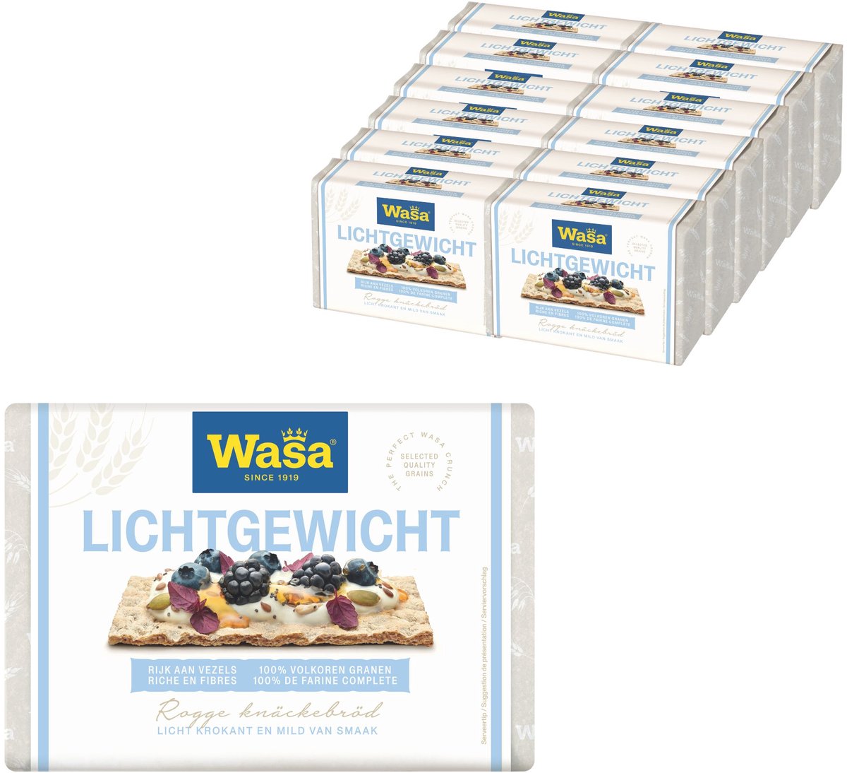 Wasa Lichtgewicht Knäckebröd - 12 x 300g