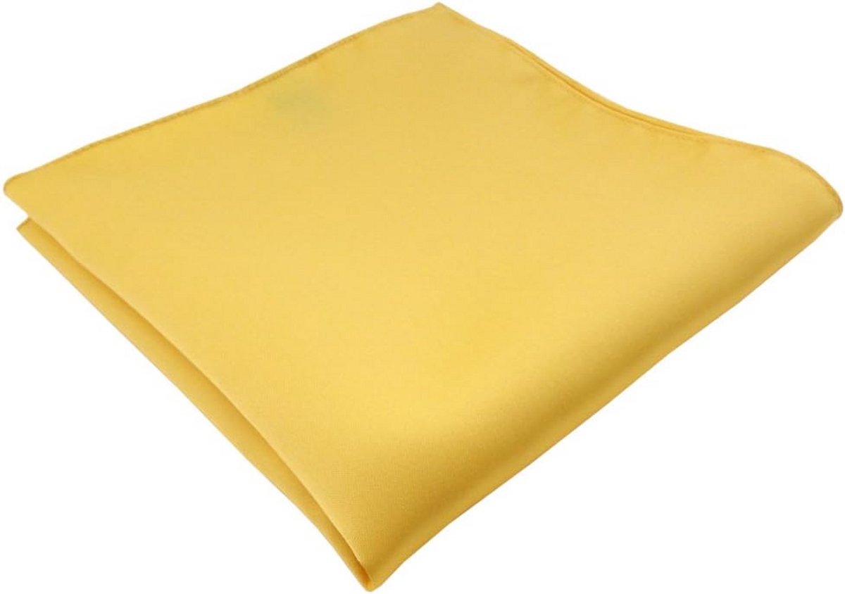 Satijnen Einstecktuch Geel Goud Effen - Zijde Look Pochet 30x30 cm