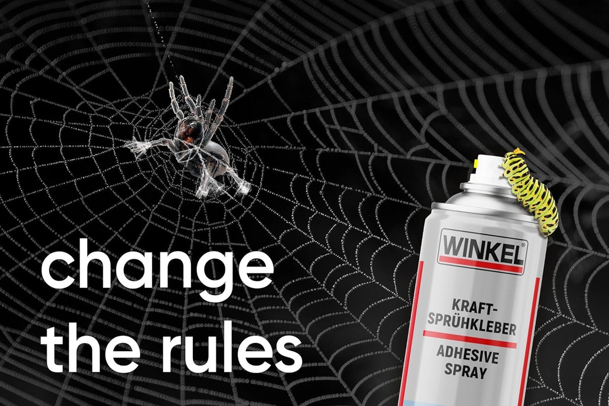 WINKEL Lijmspray 500 ml – Sterke Spraylijm voor Papier, Karton, Hout, Textiel & Schuim – Sneldrogend & Krachtig