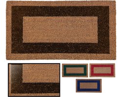 Deurmat voor entree antislip natuurlijke kokosvezel origineel en elegant voor binnen en buiten duurzaam voor huis kantoor terras en tuin bruin 60 x 100 cm